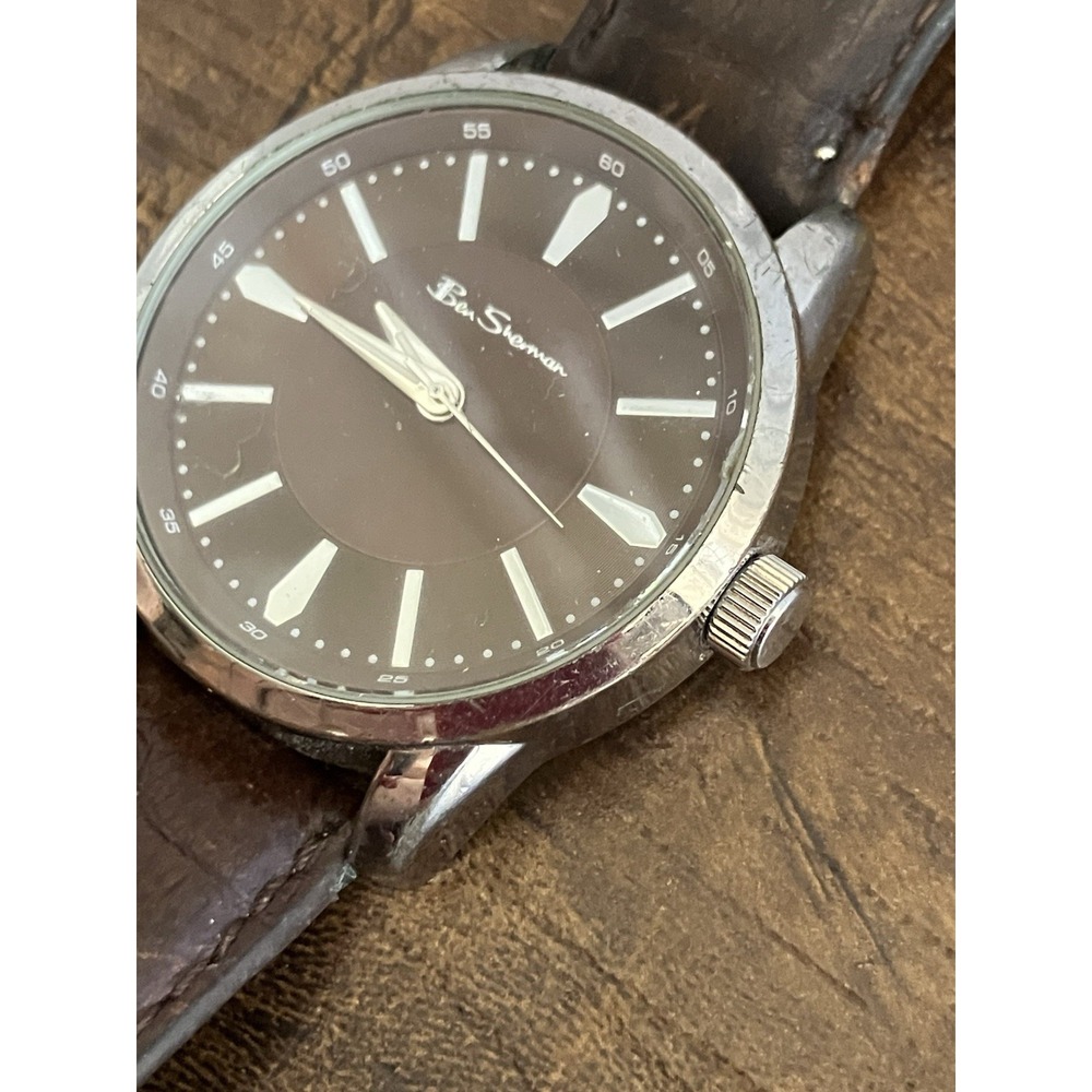Ben Sherman R631T Men's Dial Watch Brown Leather Strap Quartz Needs Battery
